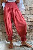 Sundaze Cheesecloth Bloomer Pant Indian Red